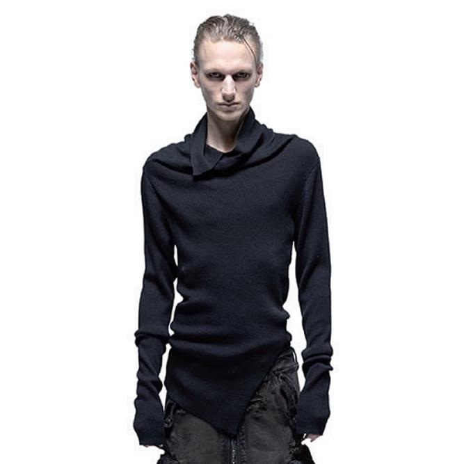 JULIUS・ユリウス/RAYON/WOOL YARN KNIT2/BLACK | JULIUS