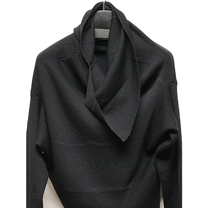 JULIUS・ユリウス/RAYON/WOOL YARN KNIT2/BLACK | JULIUS | 02