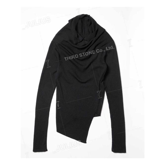 JULIUS・ユリウス/RAYON/WOOL YARN KNIT2/BLACK | JULIUS | 07