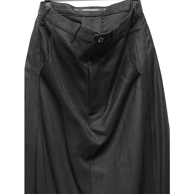 JULIUS JULIUS・ユリウス/WOOL/RAYON RING KERSEY TROUSERS10/BLACK