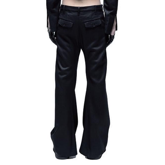 JULIUS JULIUS・ユリウス/WOOL/RAYON RING KERSEY TROUSERS9/BLACK