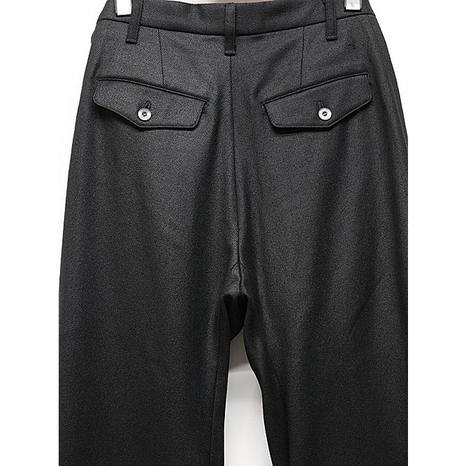 JULIUS JULIUS・ユリウス/WOOL/RAYON RING KERSEY TROUSERS9/BLACK