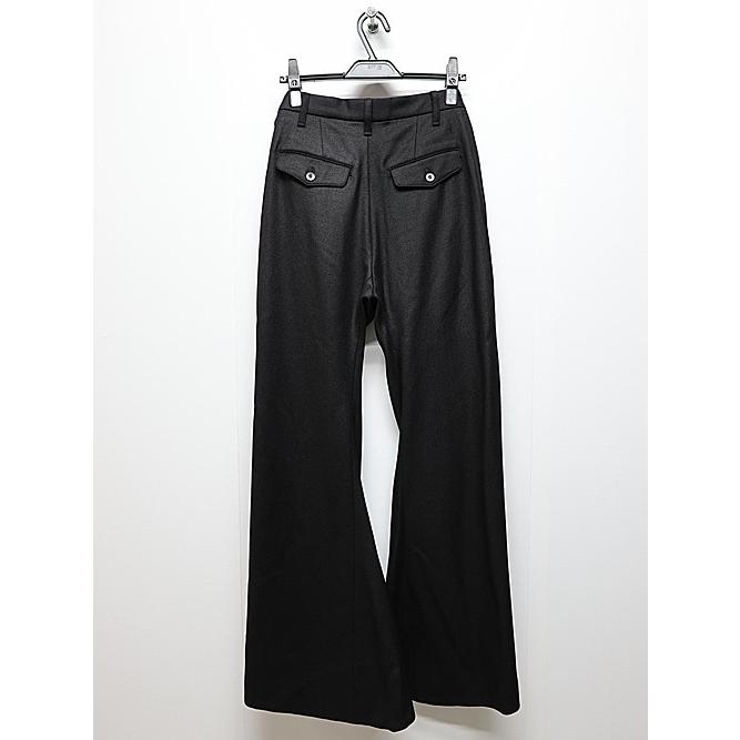 JULIUS JULIUS・ユリウス/WOOL/RAYON RING KERSEY TROUSERS9/BLACK