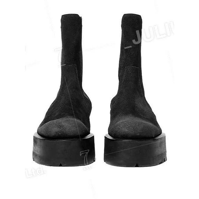 JULIUS・ユリウス/COW VELOUR FOOT WEAR1/BLACKの画像