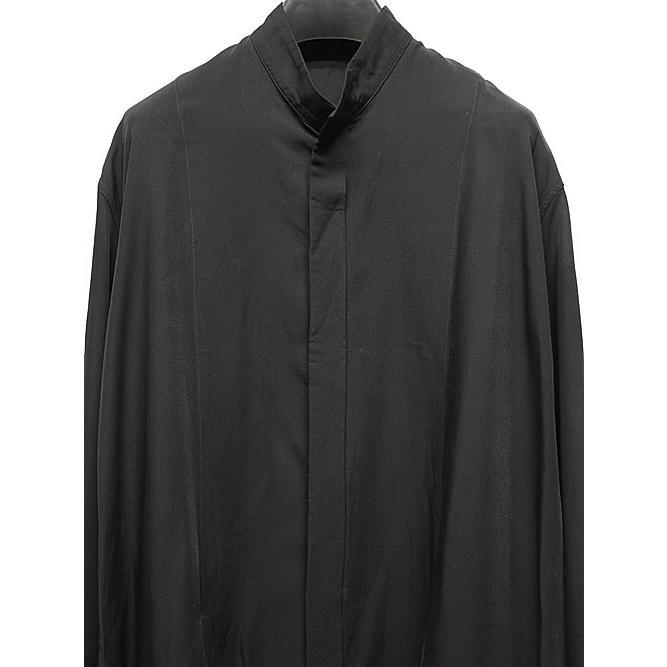 JULIUS JULIUS・ユリウス/VISCOSE/CUPRO GABA SHIRT2/BLACK : OFFSIDE