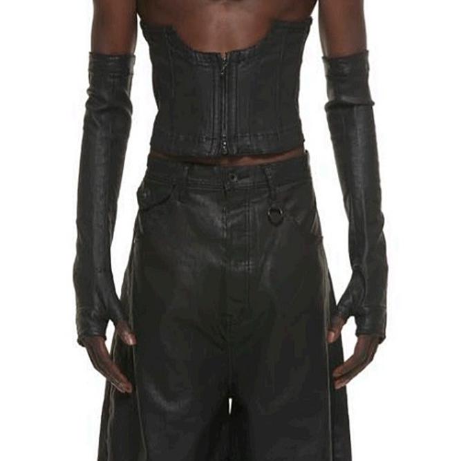 JULIUS JULIUS・ユリウス/10oz COATED STRETCH DENIM ACCESSORY1/BLACK