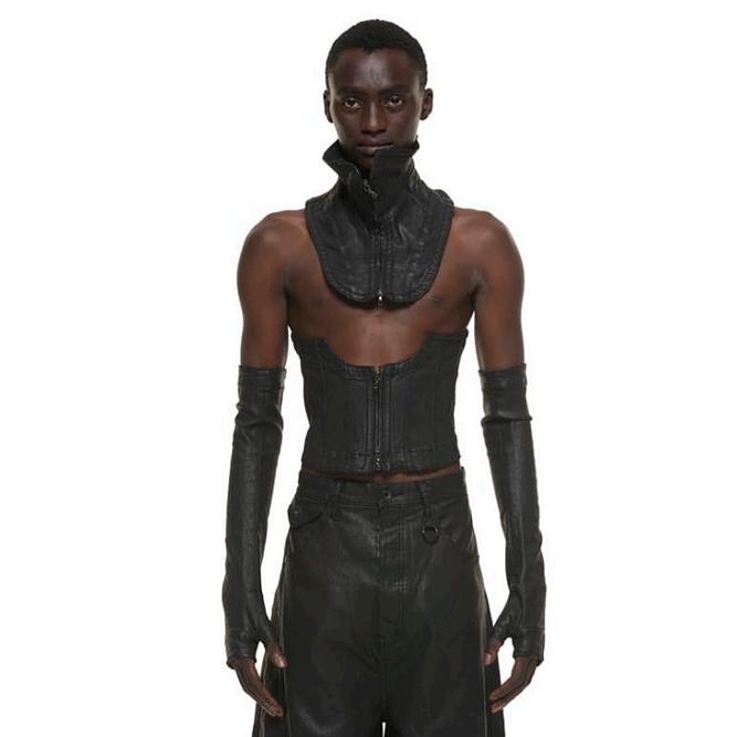 JULIUS JULIUS・ユリウス/10oz COATED STRETCH DENIM ACCESSORY1/BLACK