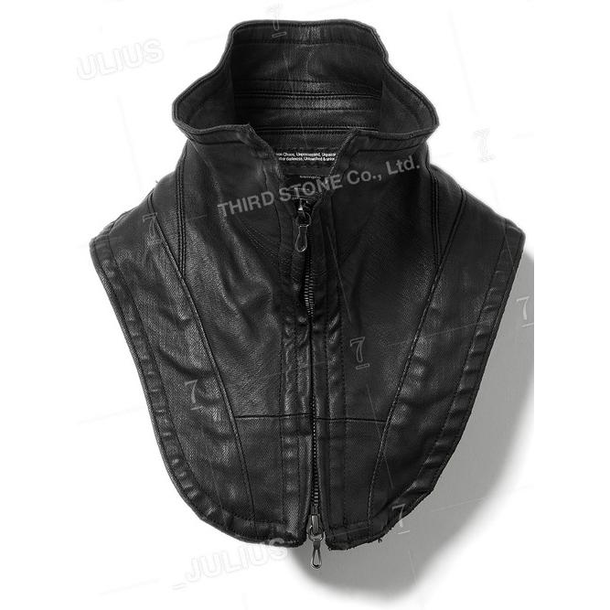 JULIUS ユリウス レザーコンビネーションファスナーベスト JULIUS JULIUS・ユリウス/10oz COATED STRETCH DENIM ACCESSORY2/BLACK