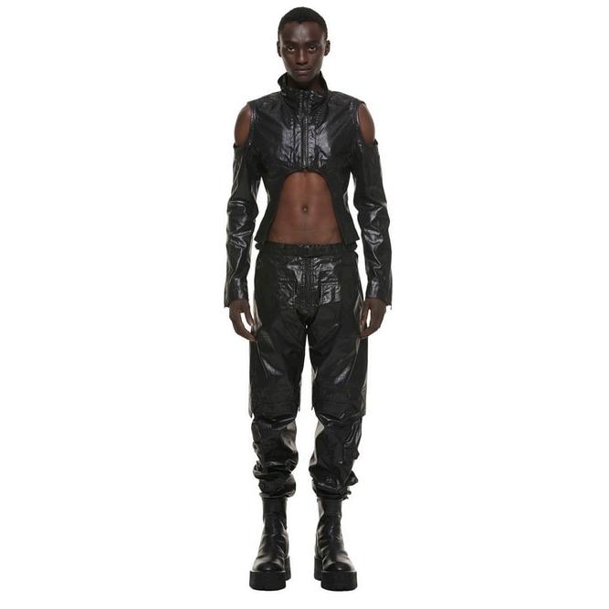 (予約品)2〜3月入荷予定/JULIUS・ユリウス/LAMINATED CLOTH BLOUSON9/BLACK | JULIUS | 02