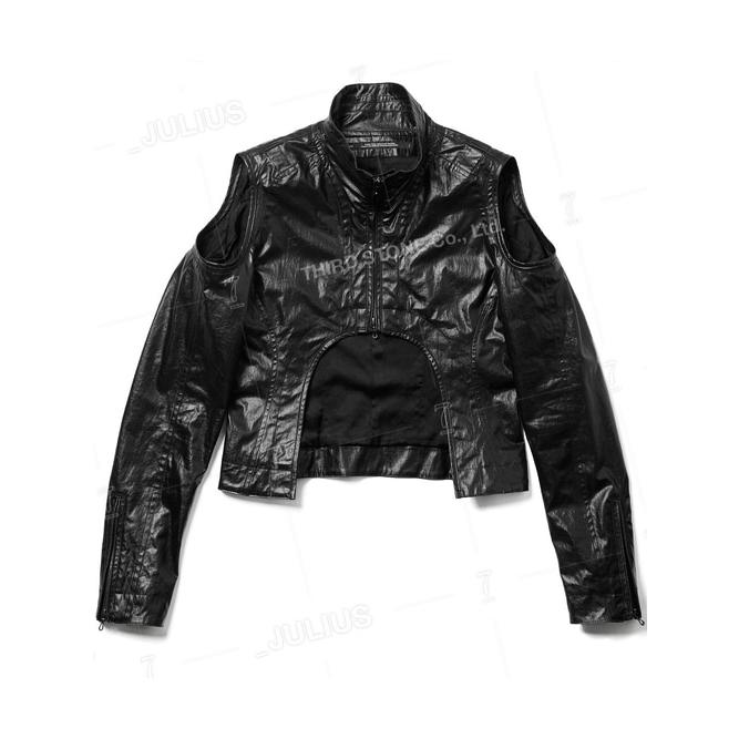 (予約品)2〜3月入荷予定/JULIUS・ユリウス/LAMINATED CLOTH BLOUSON9/BLACK | JULIUS | 04