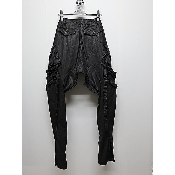 JULIUS・ユリウス/COATED CLOTH TROUSERS17/BLACKの画像
