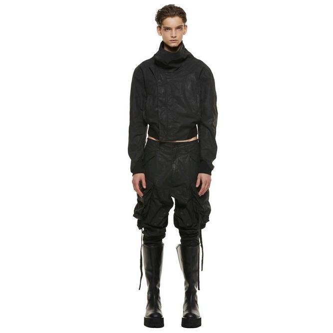 JULIUS JULIUS・ユリウス/COATED CLOTH TROUSERS17/BLACK : OFFSIDE