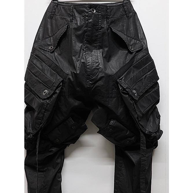 JULIUS・ユリウス/COATED CLOTH TROUSERS17/BLACKの画像