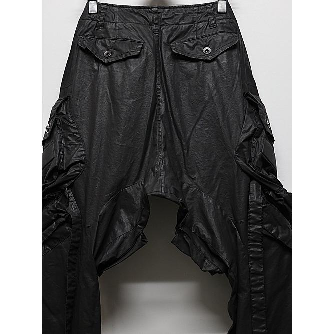 JULIUS・ユリウス/COATED CLOTH TROUSERS17/BLACKの画像