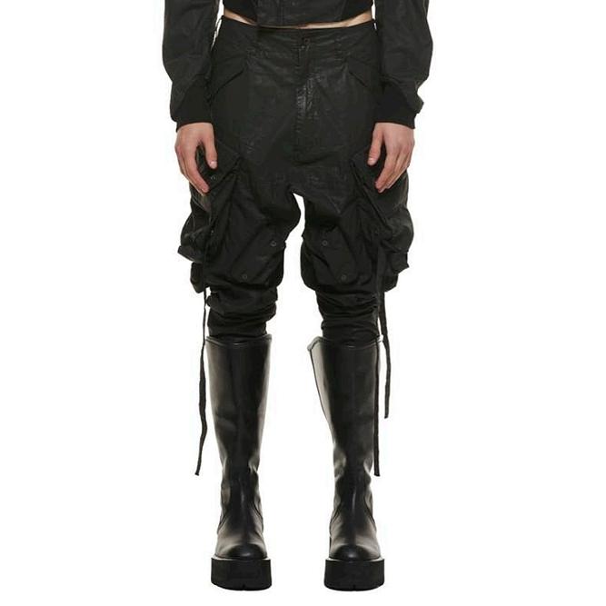 JULIUS JULIUS・ユリウス/COATED CLOTH TROUSERS17/BLACK : OFFSIDE