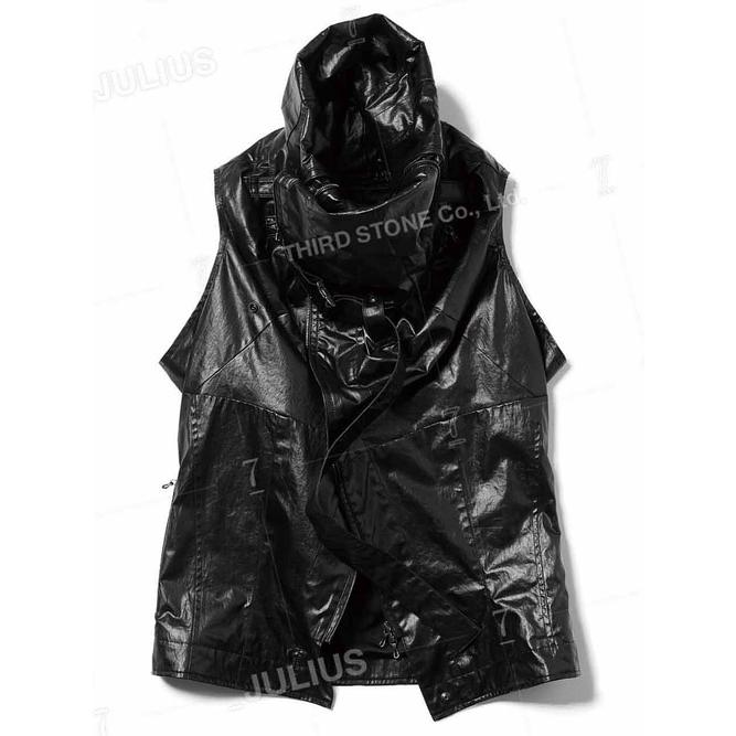(予約品)2〜3月入荷予定/JULIUS・ユリウス/LAMINATED CLOTH VEST2/BLACK | JULIUS | 04