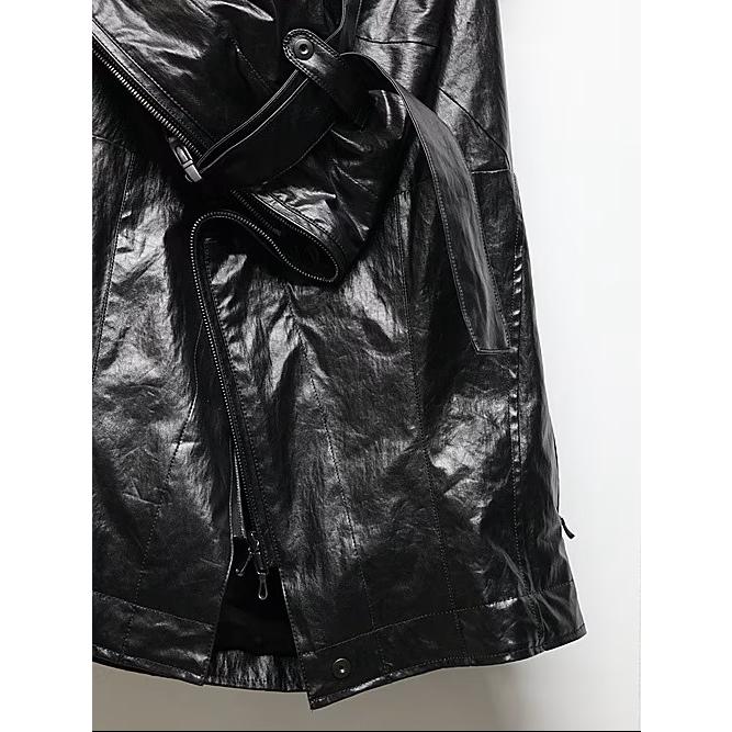 JULIUS・ユリウス/LAMINATED CLOTH VEST2/BLACKの画像