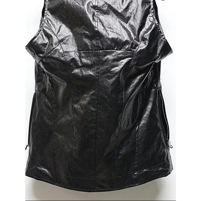 JULIUS・ユリウス/LAMINATED CLOTH VEST2/BLACKの画像