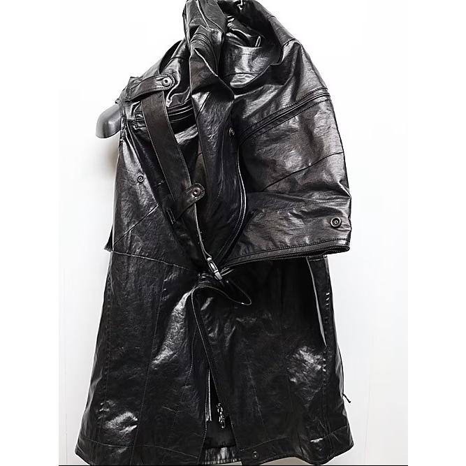 JULIUS・ユリウス/LAMINATED CLOTH VEST2/BLACKの画像