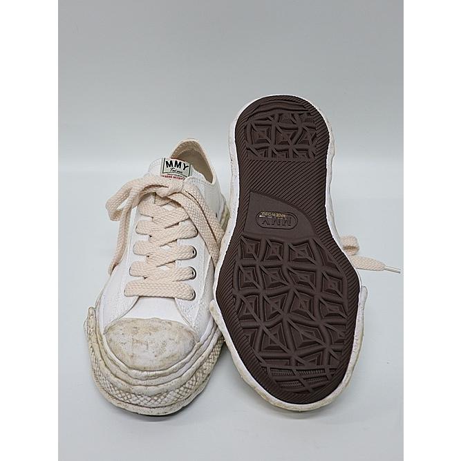 Maison MIHARA YASUHIRO/- PETERSON 23 - vintage color dyed original sole canvas low-top sneakers/WHITEの画像