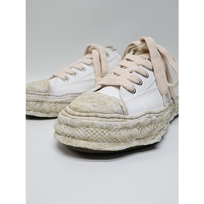 Maison MIHARA YASUHIRO/- PETERSON 23 - vintage color dyed original sole canvas low-top sneakers/WHITEの画像