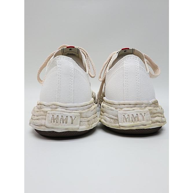 Maison MIHARA YASUHIRO/- PETERSON 23 - vintage color dyed original sole canvas low-top sneakers/WHITEの画像