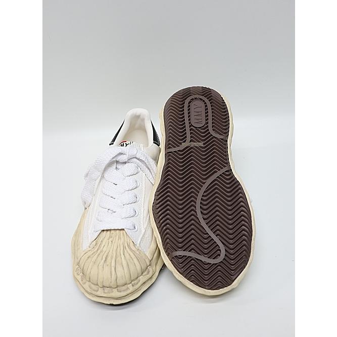 Maison MIHARA YASUHIRO/rs - BLAKEY -vintage color dyed original sole canvas Low-Top sneakers/WHITEの画像