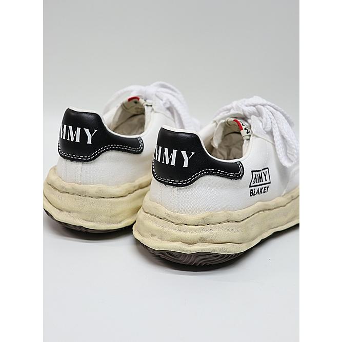 Maison MIHARA YASUHIRO/rs - BLAKEY -vintage color dyed original sole canvas Low-Top sneakers/WHITEの画像