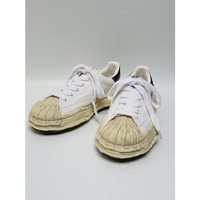 Maison MIHARA YASUHIRO/rs - BLAKEY -vintage color dyed original sole canvas Low-Top sneakers/WHITEの画像