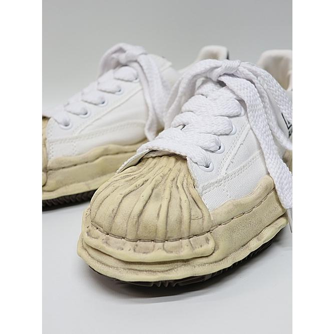 Maison MIHARA YASUHIRO/rs - BLAKEY -vintage color dyed original sole canvas Low-Top sneakers/WHITEの画像
