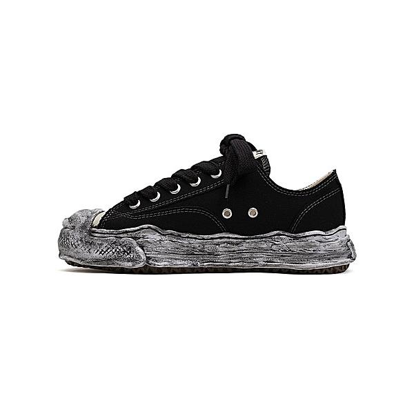 Maison MIHARA YASUHIRO・HANK low Original Sole Canvas garment dye Low-Top sneakers/BLKの画像