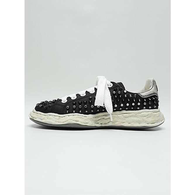 Maison MIHARA YASUHIRO・CHARLES original sole studded canvas Low-Top sneakers/BLKの画像