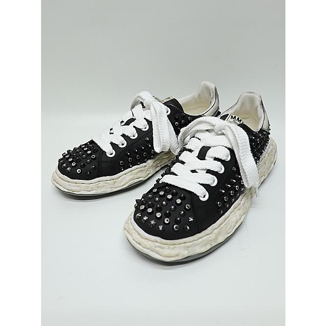 Maison MIHARA YASUHIRO・CHARLES original sole studded canvas Low-Top sneakers/BLKの画像