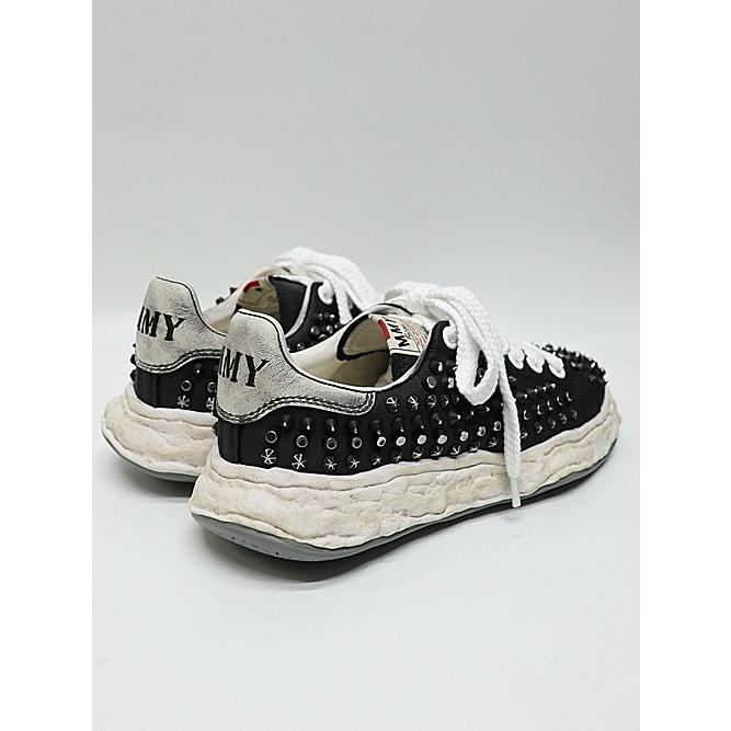 Maison MIHARA YASUHIRO・CHARLES original sole studded canvas Low-Top sneakers/BLKの画像