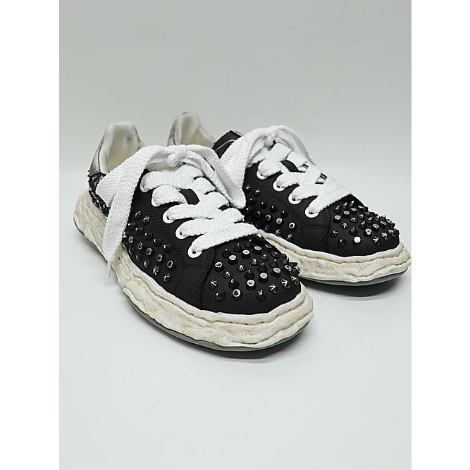 Maison MIHARA YASUHIRO・CHARLES original sole studded canvas Low-Top sneakers/BLKの画像