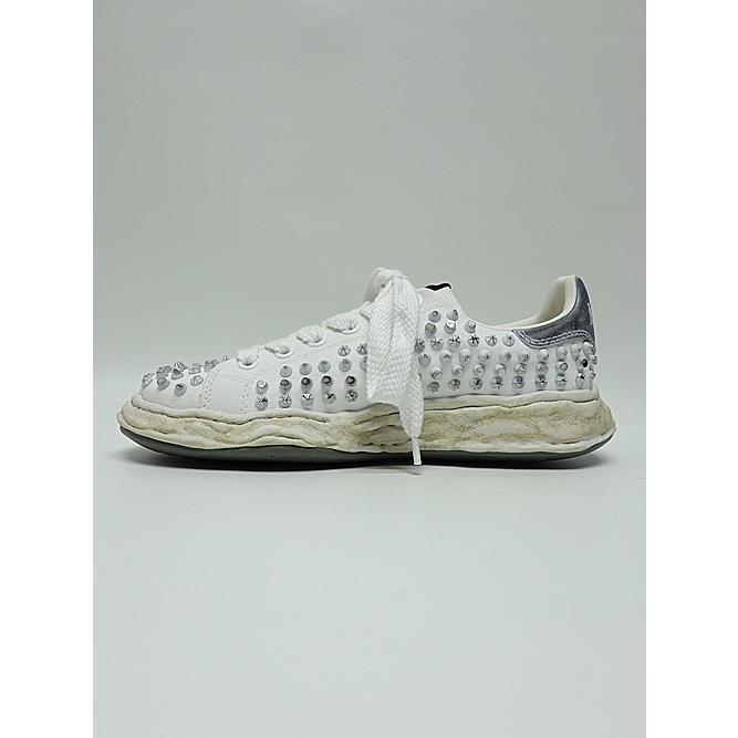 Maison MIHARA YASUHIRO・CHARLES original sole studded canvas Low-Top sneakers/WHTの画像