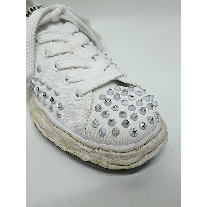 Maison MIHARA YASUHIRO・CHARLES original sole studded canvas Low-Top sneakers/WHTの画像