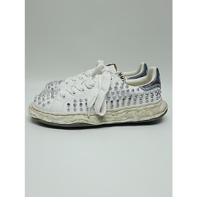 Maison MIHARA YASUHIRO・CHARLES original sole studded canvas Low-Top sneakers/WHTの画像