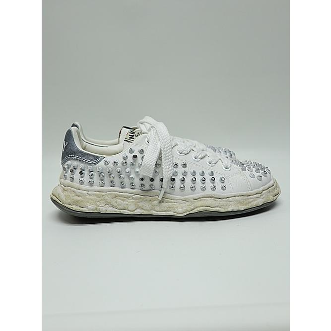 Maison MIHARA YASUHIRO・CHARLES original sole studded canvas Low-Top sneakers/WHTの画像