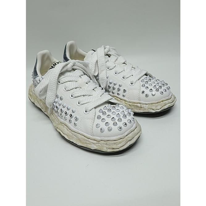 Maison MIHARA YASUHIRO・CHARLES original sole studded canvas Low-Top sneakers/WHTの画像