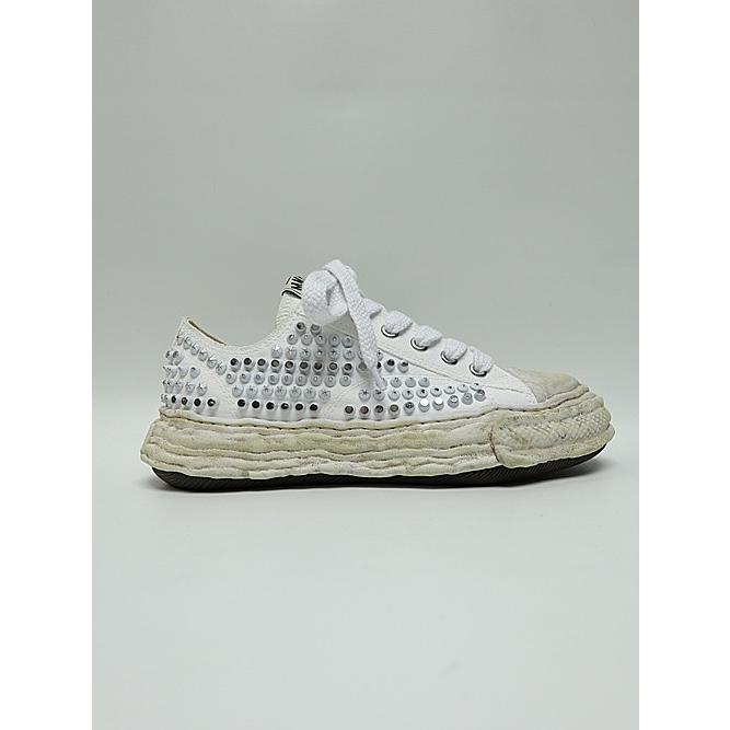 Maison MIHARA YASUHIRO・PETERSON 23 /Original Sole Studded Paint Canvas Low-Top Sneaker/WHITEの画像