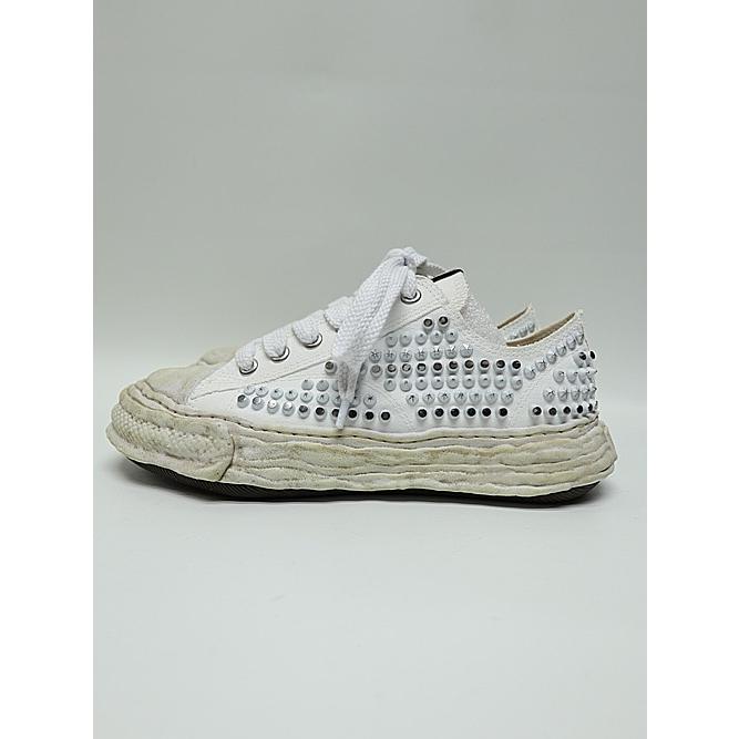 Maison MIHARA YASUHIRO・PETERSON 23 /Original Sole Studded Paint Canvas Low-Top Sneaker/WHITEの画像