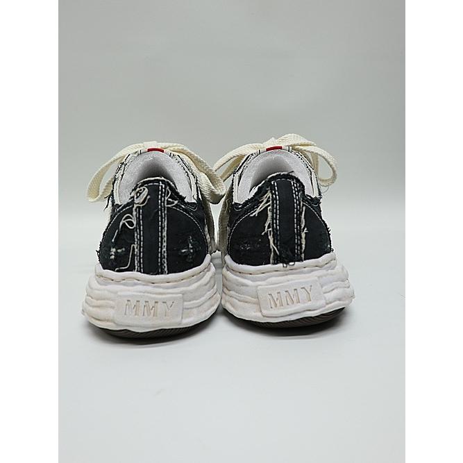 Maison MIHARA YASUHIRO・PETERSON23/original sole ripping and overdyeing canvas Low-Top sneaker/BLACKの画像