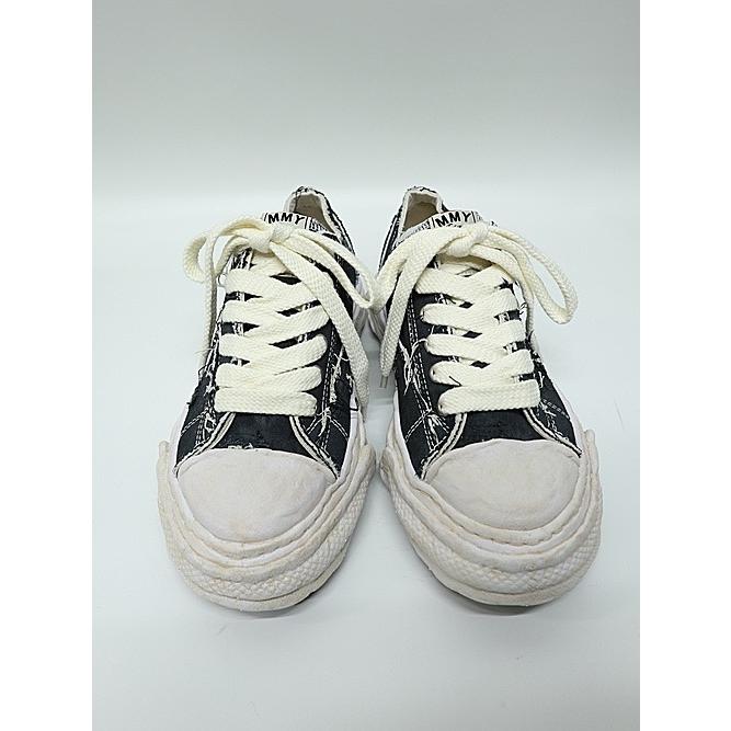 Maison MIHARA YASUHIRO・PETERSON23/original sole ripping and overdyeing canvas Low-Top sneaker/BLACKの画像