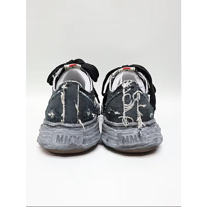 Maison MIHARA YASUHIRO・PETERSON23/original sole ripping and overdyeing canvas Low-Top sneaker/BLK/BLKの画像