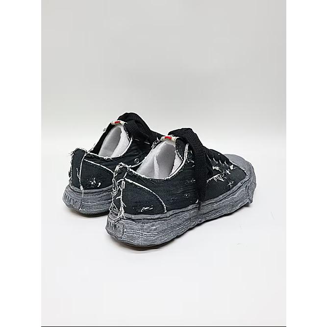 Maison MIHARA YASUHIRO・PETERSON23/original sole ripping and overdyeing canvas Low-Top sneaker/BLK/BLKの画像