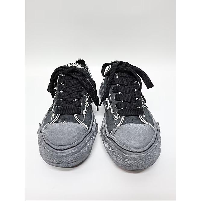 Maison MIHARA YASUHIRO・PETERSON23/original sole ripping and overdyeing canvas Low-Top sneaker/BLK/BLKの画像