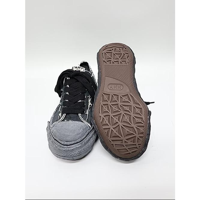 Maison MIHARA YASUHIRO・PETERSON23/original sole ripping and overdyeing canvas Low-Top sneaker/BLK/BLKの画像