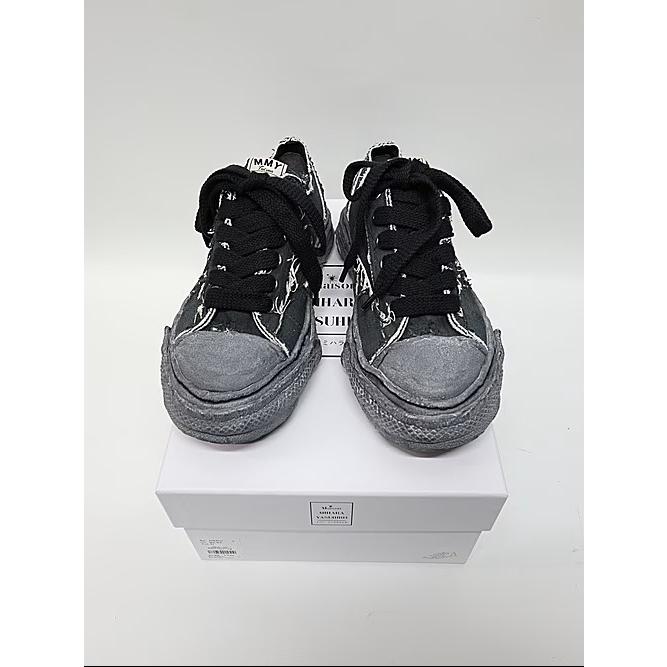Maison MIHARA YASUHIRO・PETERSON23/original sole ripping and overdyeing canvas Low-Top sneaker/BLK/BLKの画像