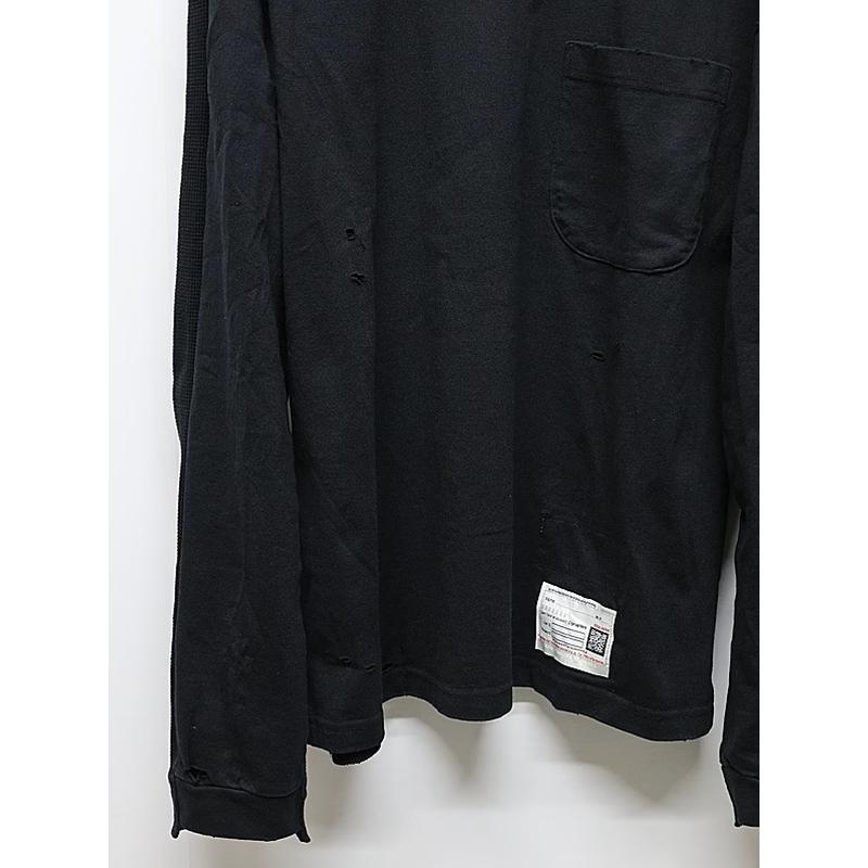 Maison MIHARA YASUHIRO・メゾン ミハラヤスヒロ/Jersey Stitch THERMAL COMBINED LS TEE/BLACK | MAISON MIHARA YASUHIRO | 03